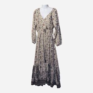 ANTHROPOLOGIE Boemo Dress Size M Maxi Tiered Peasant Floral Women’s NWT